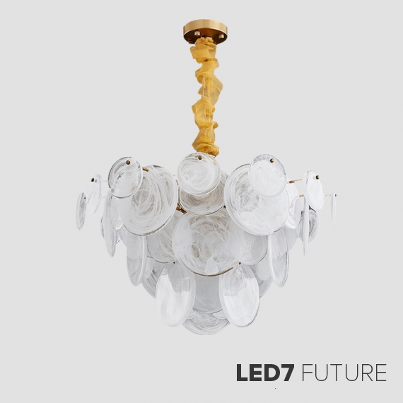 Loft Industry Modern - Shine Discs Chandelier V2